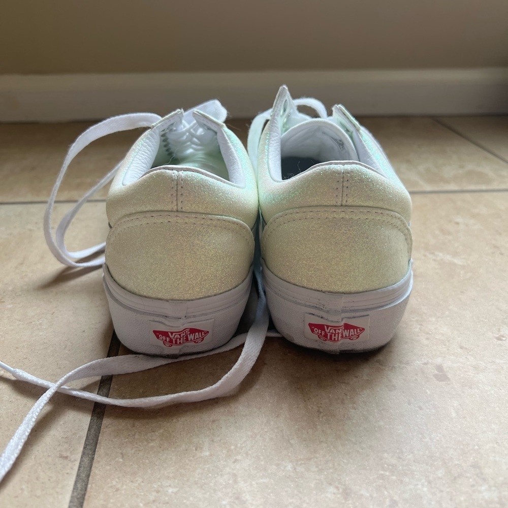 Vans Old School UV White/Pink Glitter Sneakers US Women’s 8 / US Men’s 6.5 - Picture 6 of 14